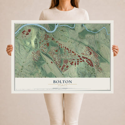 Bolton, Georgia map print, 24" x 36" Archival Matte Print mockup