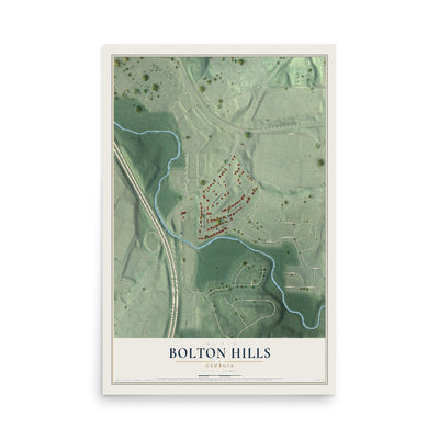 Bolton Hills, Georgia map print, 12" x 18" Archival Matte Print mockup