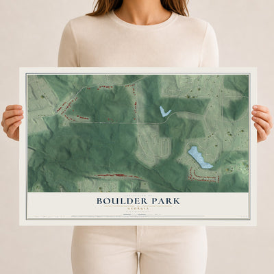 Boulder Park, Georgia map print, 12" x 18" Archival Matte Print mockup