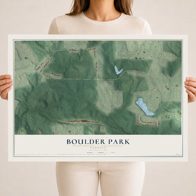 Boulder Park, Georgia map print, 18" x 24" Archival Matte Print mockup