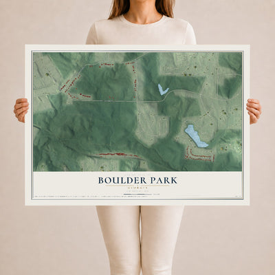 Boulder Park, Georgia map print, 24" x 36" Archival Matte Print mockup