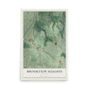 Brookview Heights, Georgia map print, 12" x 18" Archival Matte Print mockup