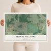 Browns Mill Park, Georgia map print, 12" x 18" Archival Matte Print mockup