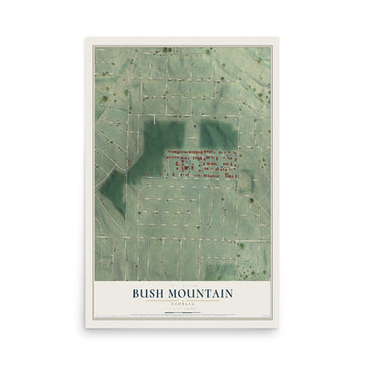 Bush Mountain, Georgia map print, 12" x 18" Archival Matte Print mockup