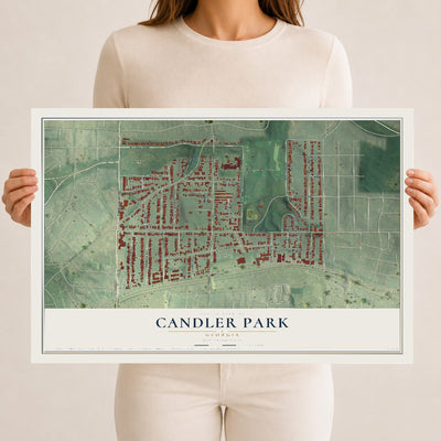 Candler Park, Georgia map print, 12" x 18" Archival Matte Print mockup