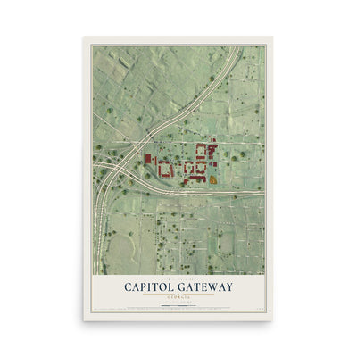 Capitol Gateway, Georgia map print, 12" x 18" Archival Matte Print mockup