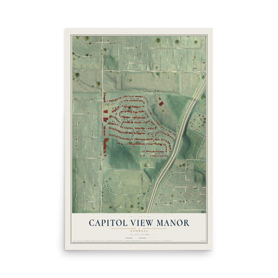 Capitol View Manor, Georgia map print, 12" x 18" Archival Matte Print mockup