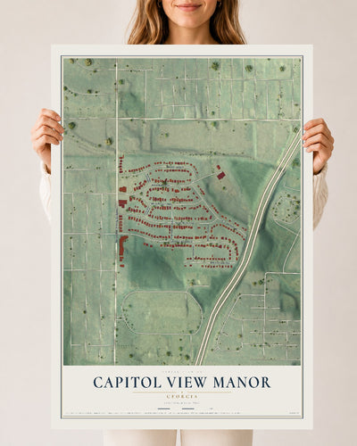 Capitol View Manor, Georgia map print, 24" x 36" Archival Matte Print mockup