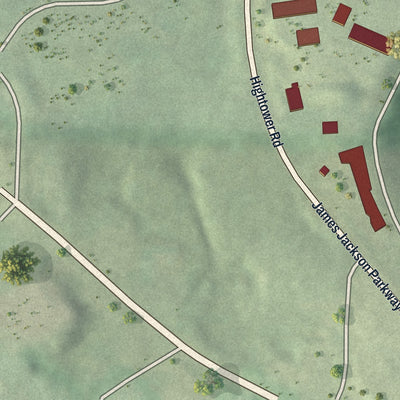 Close-up 2 of the Carey Park, Georgia map artwork