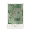 Carroll Heights, Georgia map print, 12" x 18" Archival Matte Print mockup