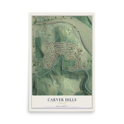 Carver Hills, Georgia map print, 12" x 18" Archival Matte Print mockup