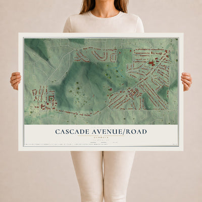 Cascade Avenue-Road, Georgia map print, 24" x 36" Archival Matte Print mockup