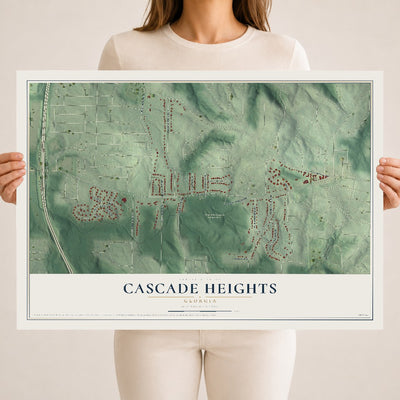 Cascade Heights, Georgia map print, 18" x 24" Archival Matte Print mockup