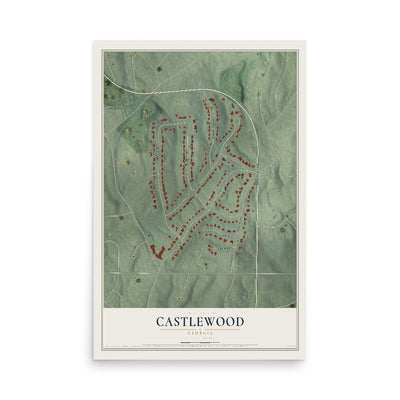 Castlewood, Georgia map print, 12" x 18" Archival Matte Print mockup
