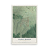 Chalet Woods, Georgia map print, 12" x 18" Archival Matte Print mockup