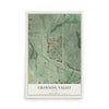 Channing Valley, Georgia map print, 12" x 18" Archival Matte Print mockup