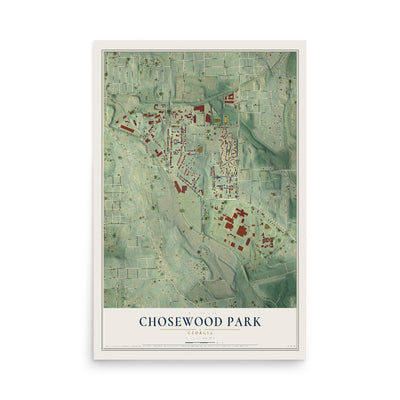 Chosewood Park, Georgia map print, 12" x 18" Archival Matte Print mockup