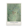 Colonial Homes, Georgia map print, 12" x 18" Archival Matte Print mockup