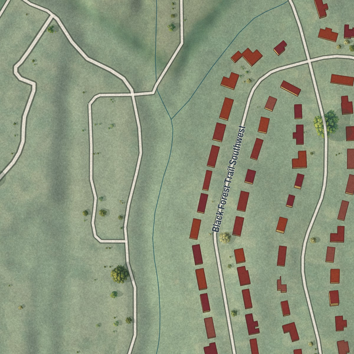 Close-up 1 of the Continental Colony, Georgia map artwork