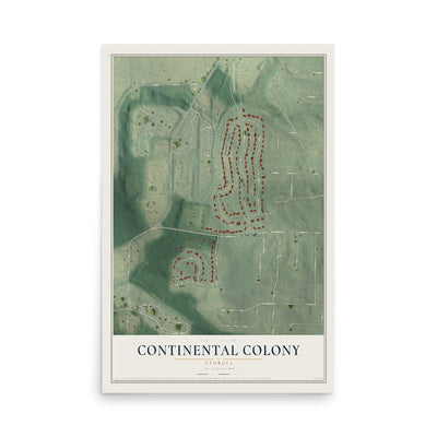 Continental Colony, Georgia map print, 12" x 18" Archival Matte Print mockup