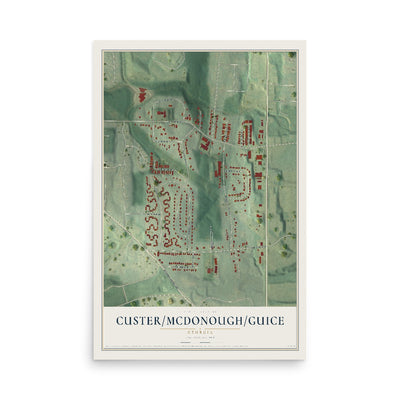 Custer-McDonough-Guice, Georgia map print, 12" x 18" Archival Matte Print mockup