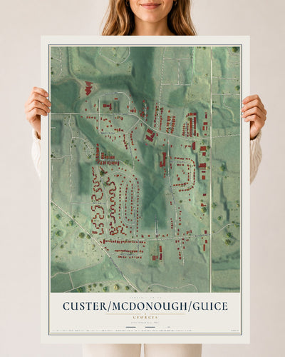 Custer-McDonough-Guice, Georgia map print, 24" x 36" Archival Matte Print mockup