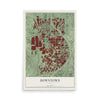 Downtown, Georgia map print, 12" x 18" Archival Matte Print mockup
