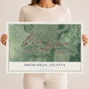 Druid Hills, Atlanta, Georgia map print, 12" x 18" Archival Matte Print mockup