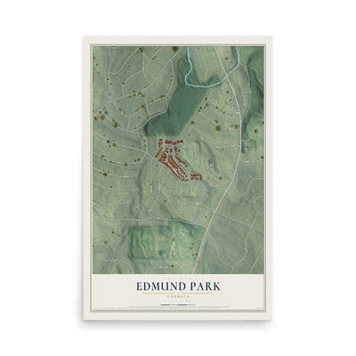 Edmund Park, Georgia map print, 12" x 18" Archival Matte Print mockup