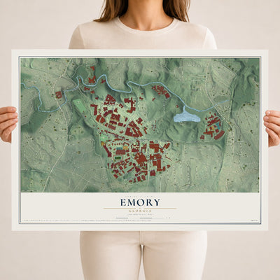 Emory, Georgia map print, 18" x 24" Archival Matte Print mockup