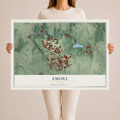 Emory, Georgia map print, 24" x 36" Archival Matte Print mockup