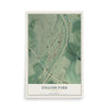 English Park, Georgia map print, 12" x 18" Archival Matte Print mockup