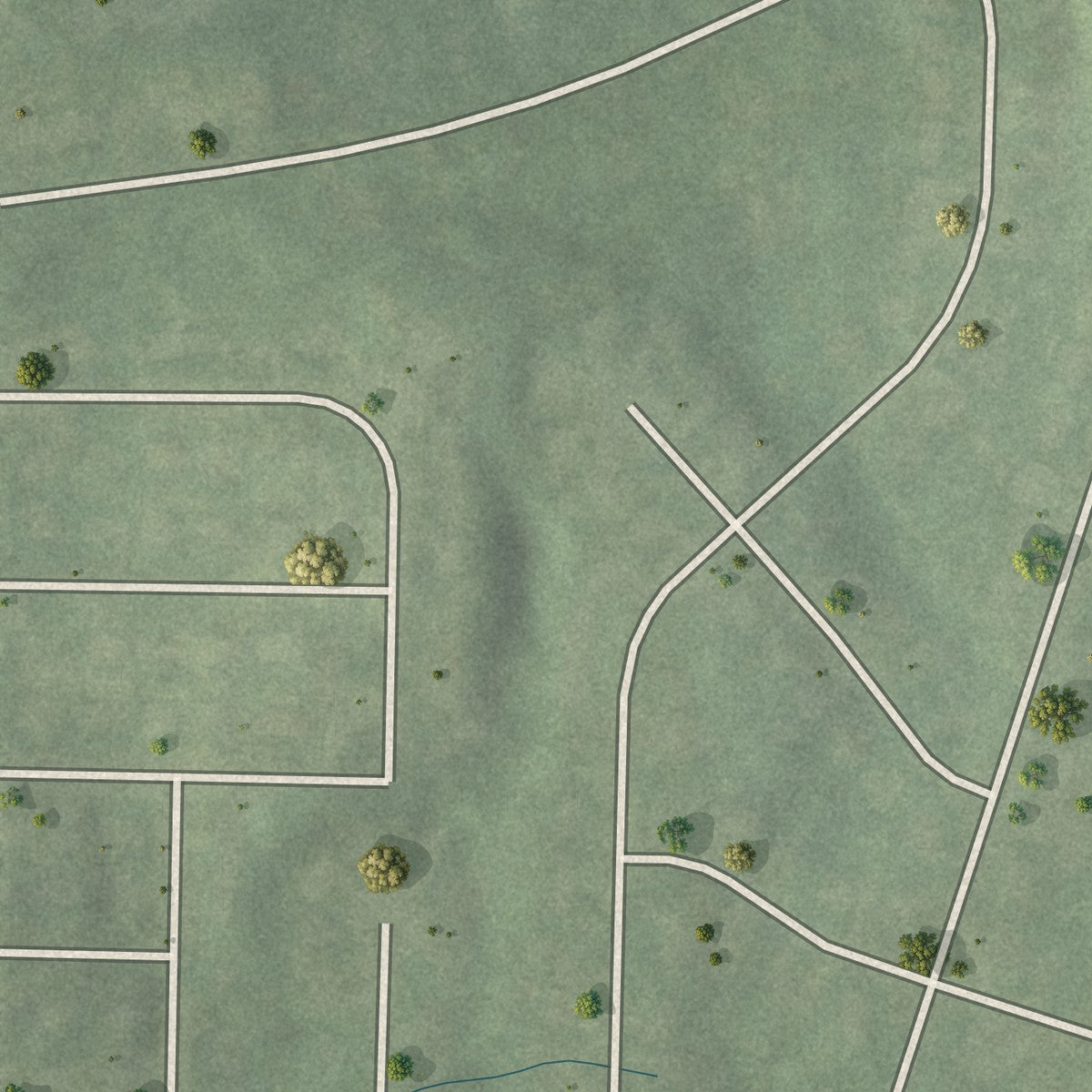 Close-up 1 of the Fairburn Road-Wisteria Lane, Georgia map artwork