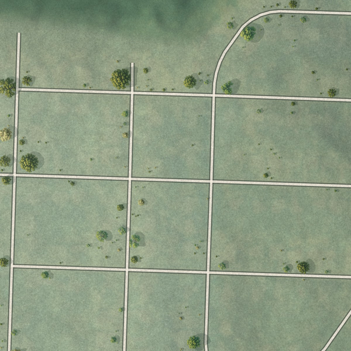 Close-up 2 of the Fairway Acres, Georgia map artwork
