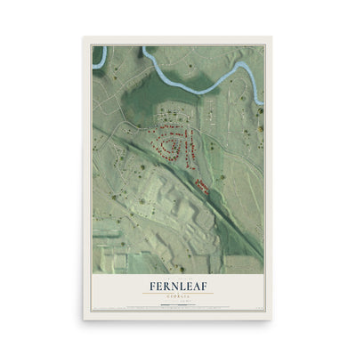 Fernleaf, Georgia map print, 12" x 18" Archival Matte Print mockup