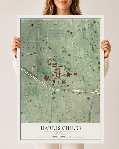 Harris Chiles, Georgia map print, 24" x 36" Archival Matte Print mockup