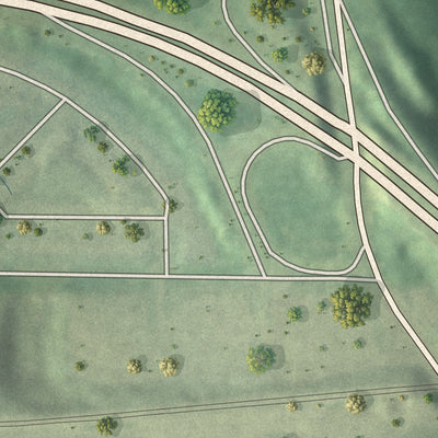 Close-up 1 of the Harvel Homes Community, Georgia map artwork