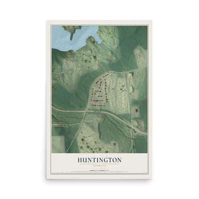Huntington, Georgia map print, 12" x 18" Archival Matte Print mockup