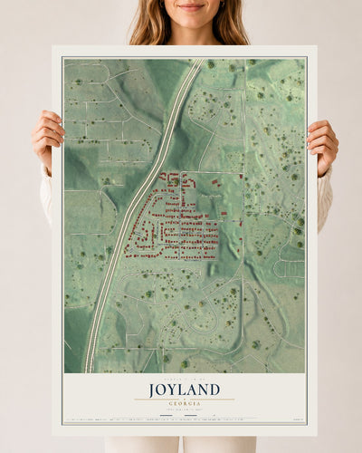 Joyland, Georgia map print, 24" x 36" Archival Matte Print mockup