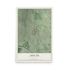Just Us, Georgia map print, 12" x 18" Archival Matte Print mockup