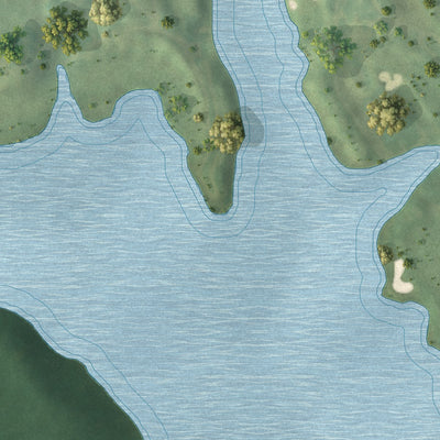 Close-up 2 of the Lake Estates, Georgia map artwork