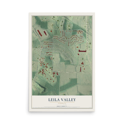 Leila Valley, Georgia map print, 12" x 18" Archival Matte Print mockup