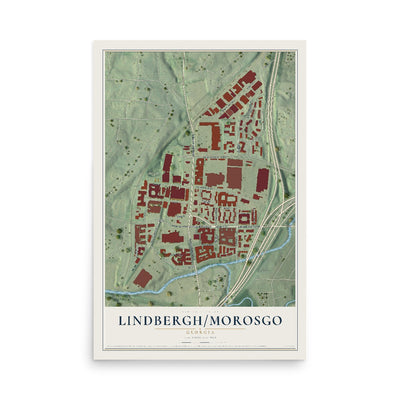 Lindbergh-Morosgo, Georgia map print, 12" x 18" Archival Matte Print mockup
