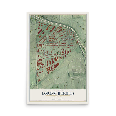 Loring Heights, Georgia map print, 12" x 18" Archival Matte Print mockup