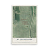 Mt. Gilead Woods, Georgia map print, 12" x 18" Archival Matte Print mockup