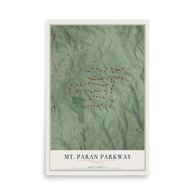 Mt. Paran Parkway, Georgia map print, 12" x 18" Archival Matte Print mockup