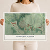 Norwood Manor, Georgia map print, 12" x 18" Archival Matte Print mockup
