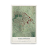 Oakland City, Georgia map print, 12" x 18" Archival Matte Print mockup