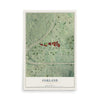 Oakland, Georgia map print, 12" x 18" Archival Matte Print mockup