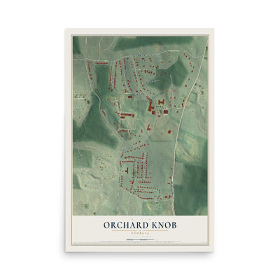 Orchard Knob, Georgia map print, 12" x 18" Archival Matte Print mockup